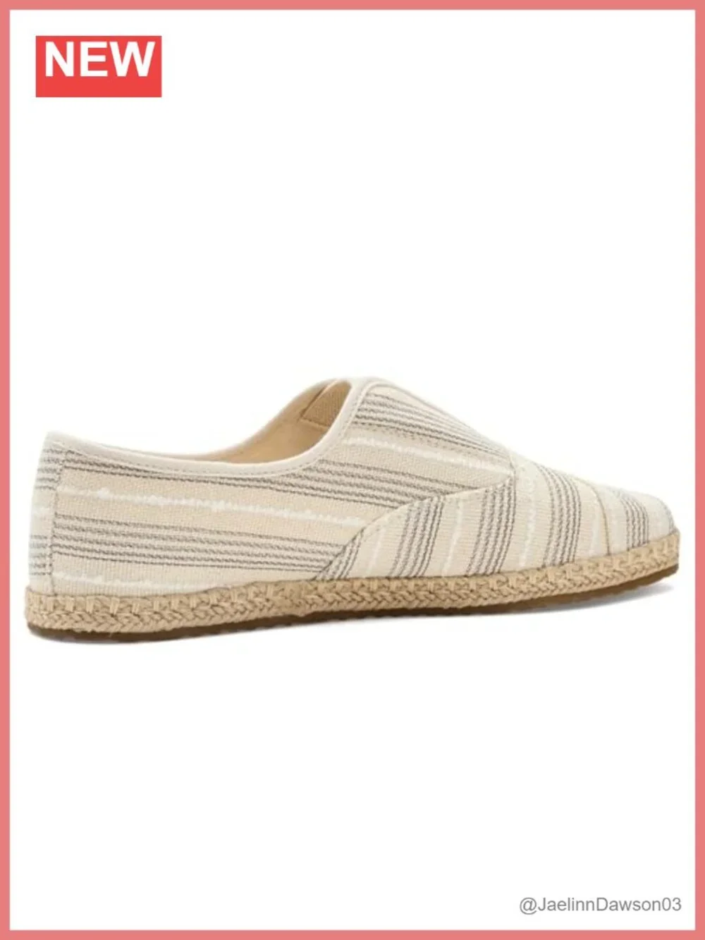 TOMS Palmera Plus Slip-On Espadrille Flats Cotton Breathable Low Top Rope Wrap